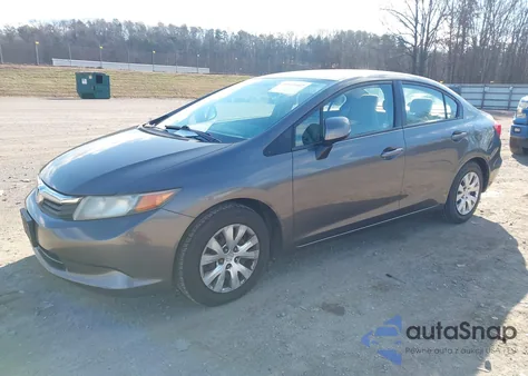 2012 Honda Civic Lx из США, поврежденный, VIN 19XFB2F55CE032912